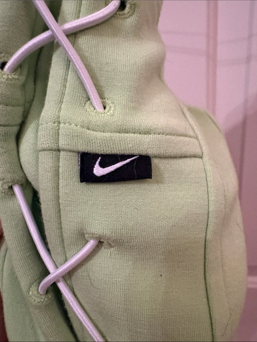 Recycled Nike Lime Green & Navy Corset Crop Top - Picture 4 of 4